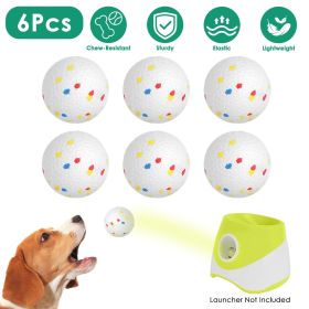 6Pcs 2.3" Dog Balls Tear-Resistant Washable ETPU Dog Chew Toys for Small Medium Dogs for Automatic Dog Ball Launcher Ball Throwing Machine